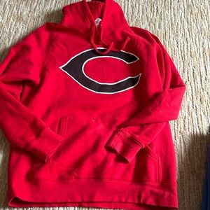 Bold Red Logo Hoodie